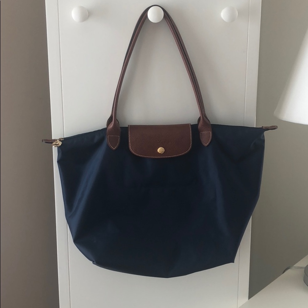 Authentic navy longchamp purse